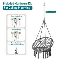 JoyView mounted ceiling installation kit with hardware for secure hanging