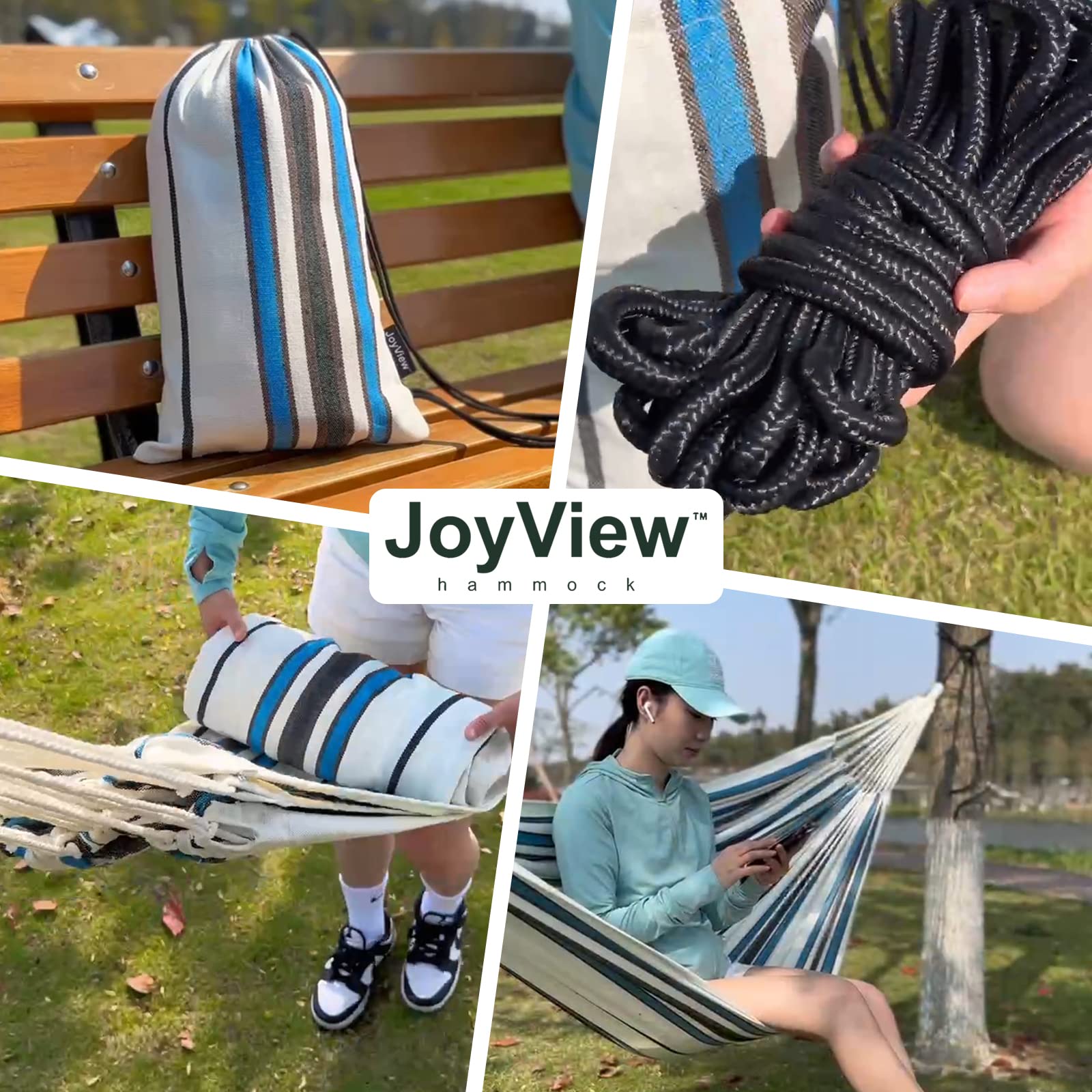 JoyView size comparison with person demonstrating generous space