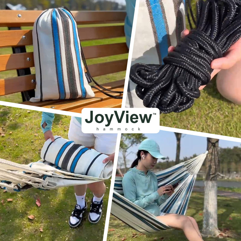 JoyView size comparison with person demonstrating generous space