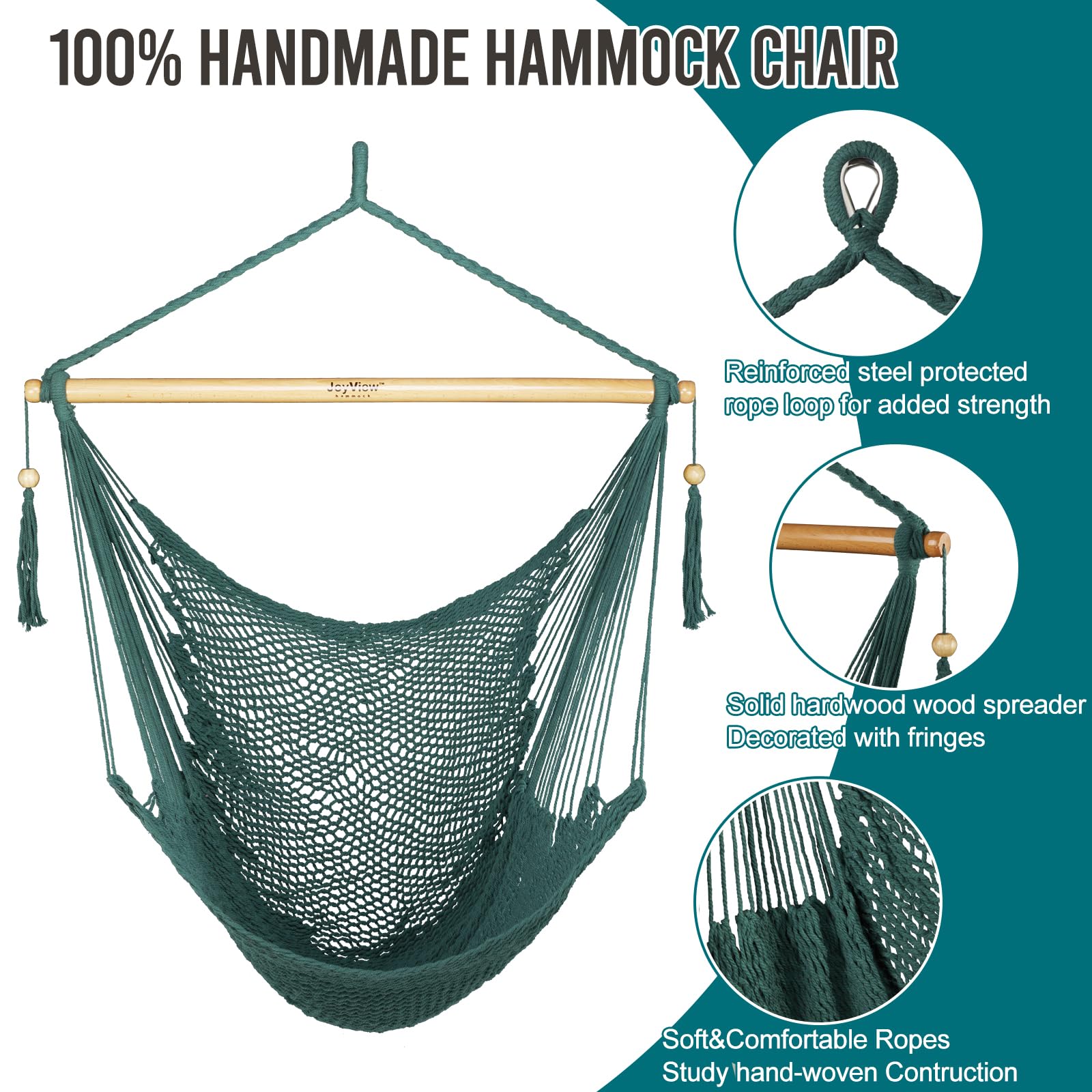 JoyView hardwood spreader bar detail showing stability and non-slip grooves