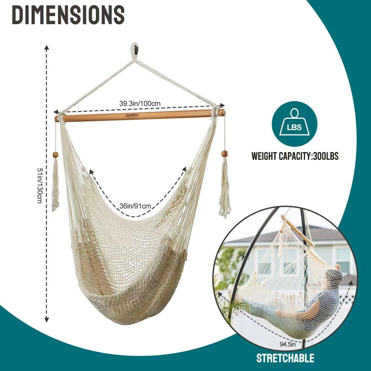 JoyView woven rope texture detail showing breathable mesh for cooler, comfortable seating