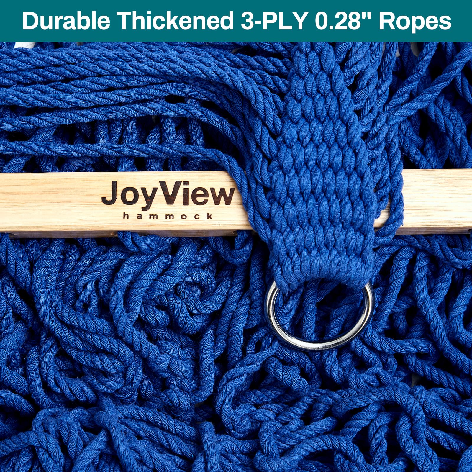 JoyView hammock beside chair showing scale and ample space for two adults
