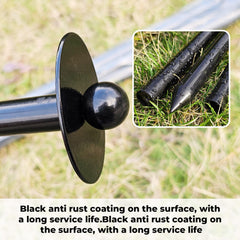 JPOIP disc base pushed into soil giving a stable footprint and improved anchoring benefit