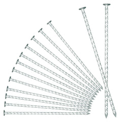 JPOIP front view of 100-pack galvanized spiral landscape stakes showing packaging and count benefit