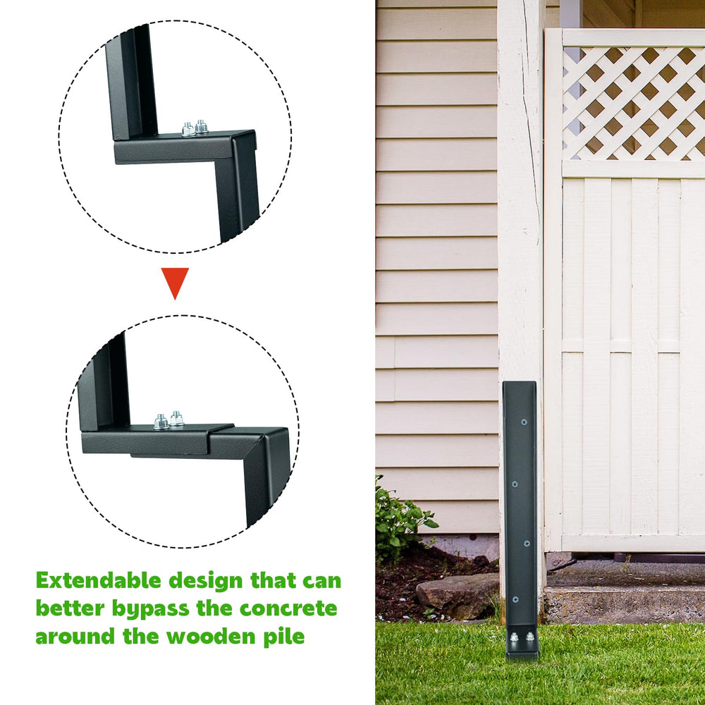 JPOIP H-shaped profile detail illustrating reinforced structure that stabilizes leaning fences