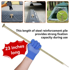 JPOIP large 1-inch hammerable head detail, prevents rope slippage and eases driving