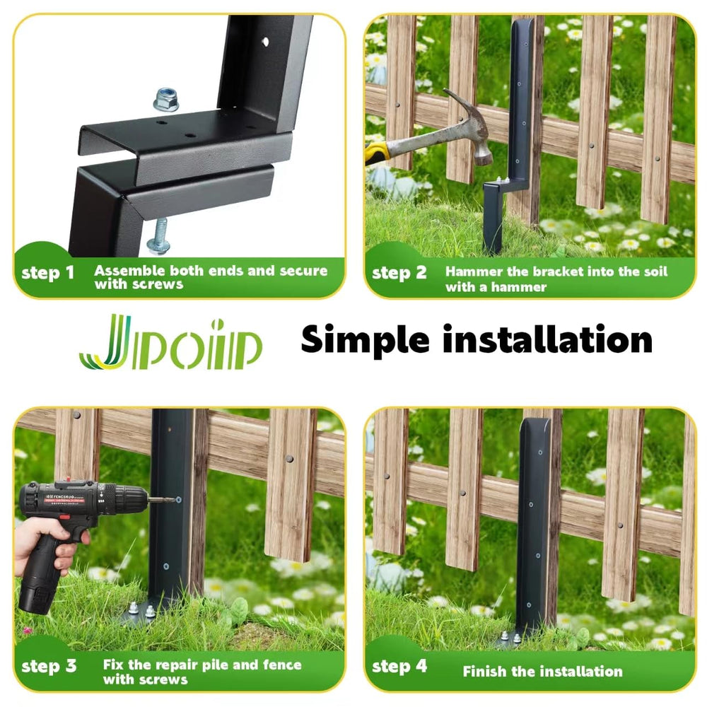 JPOIP galvanized screws and two wrenches laid out to show included hardware and easy assembly