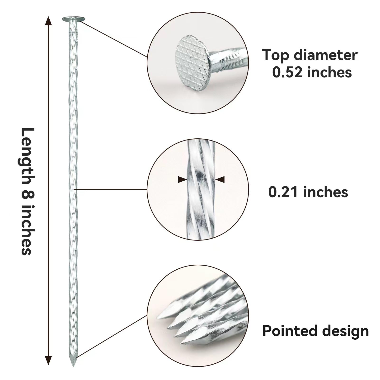Close-up of JPOIP spiral shaft highlighting increased grip and soil-holding strength