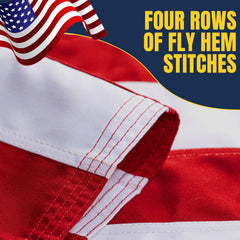 JPorton fly end four-row stitching detail preventing fray for long-lasting use
