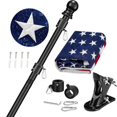 JPorton front view of assembled flagpole showing tidy display and durability