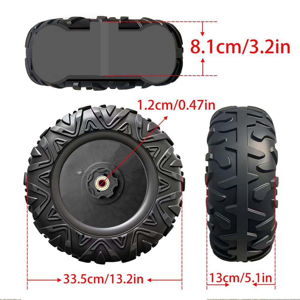 JRRXM close-up of alligator tread pattern highlighting improved traction and wear resistance