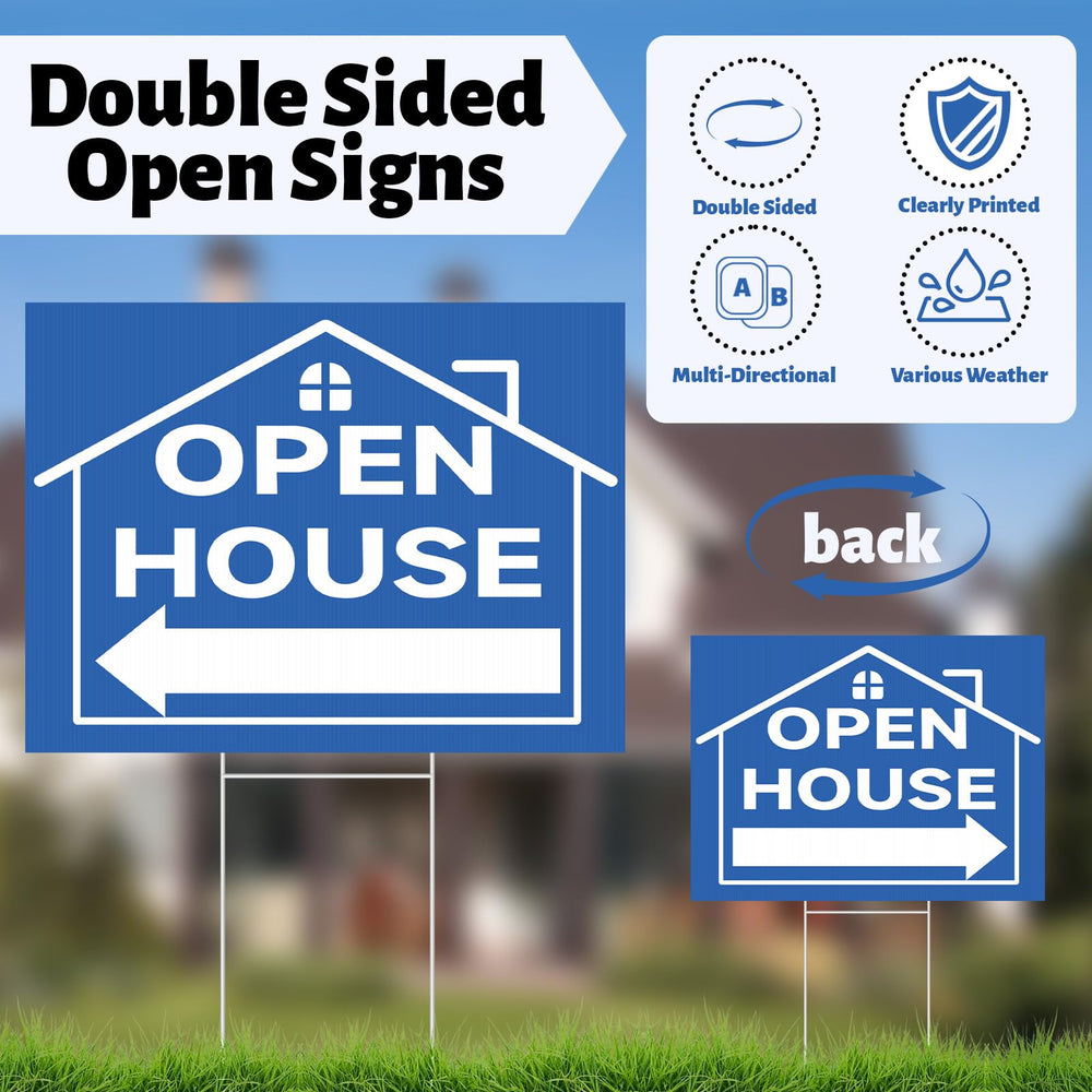 Jsngbse full kit installed in a front yard demonstrating professional open-house presentation