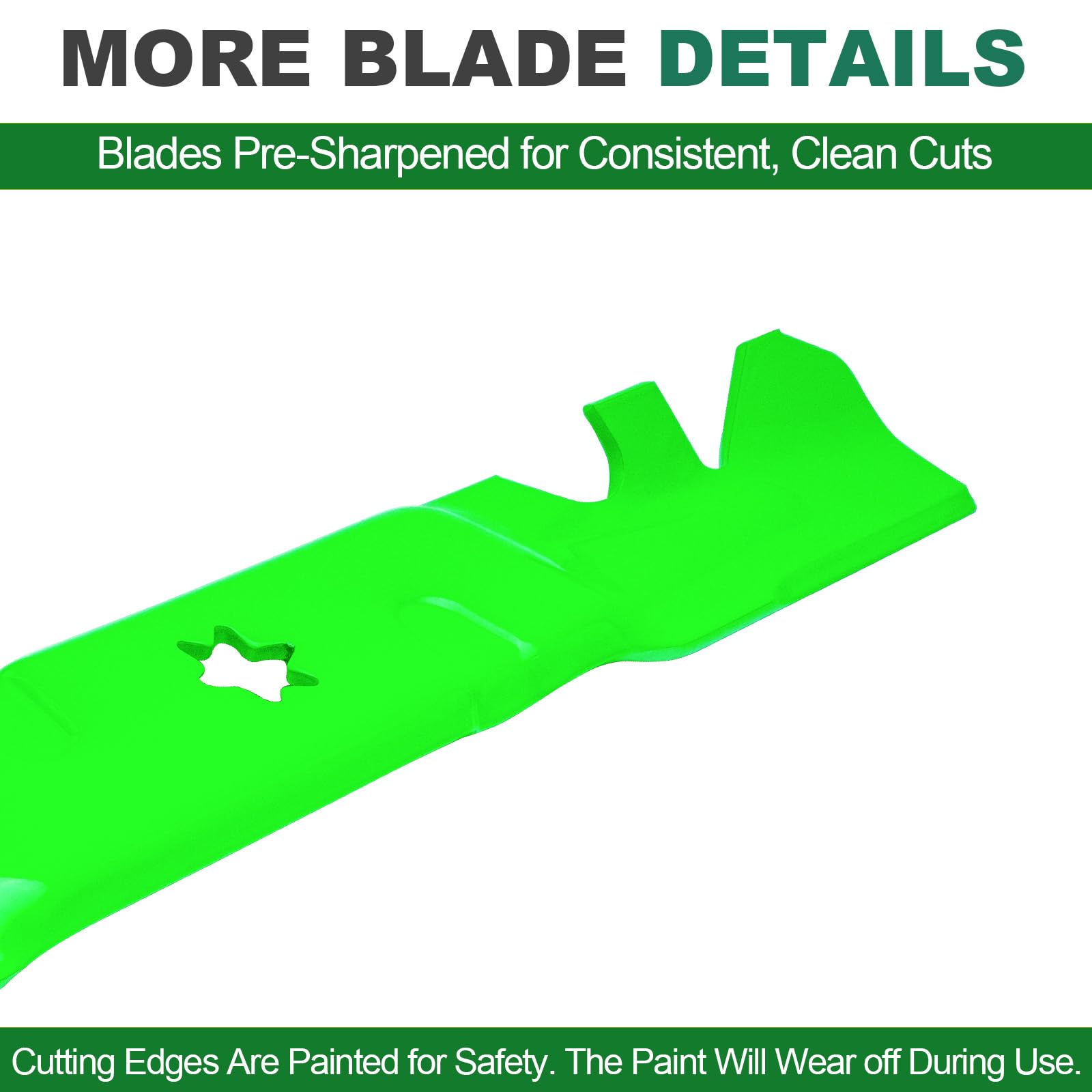 JSXDNWYJ blade cutting grass showing finer clippings and improved mulching