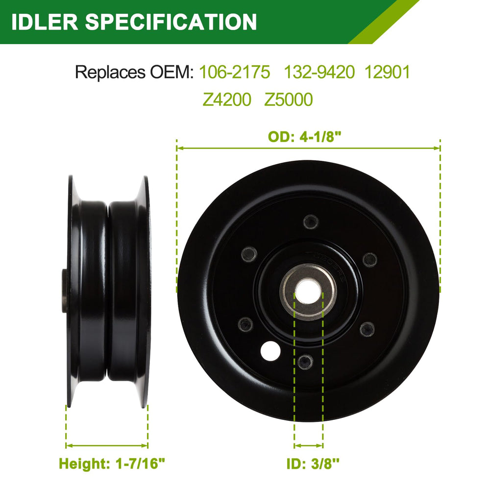 JSXDNWYJ installed spindle on mower deck demonstrating correct fit and reduced vibration