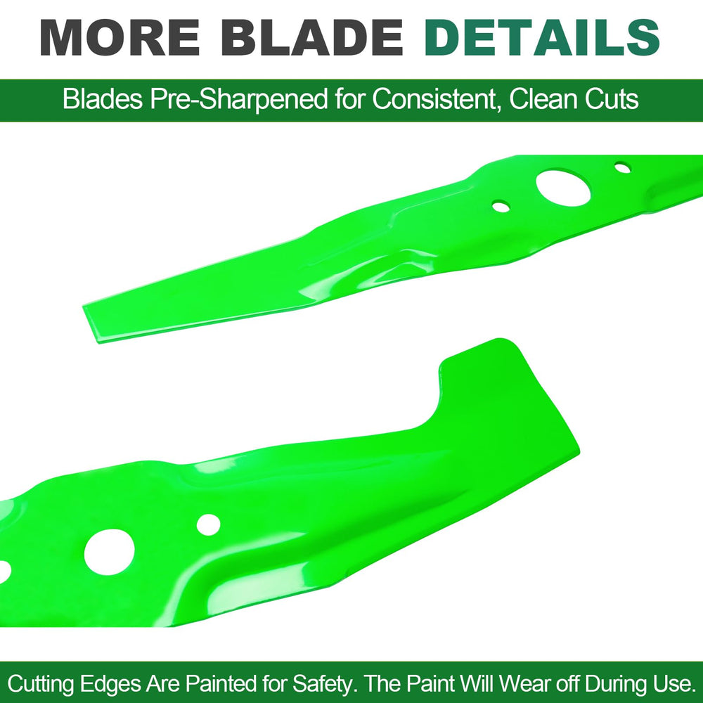 JSXDNWYJ blades stacked to show scale for confirming correct 21-inch replacement benefit