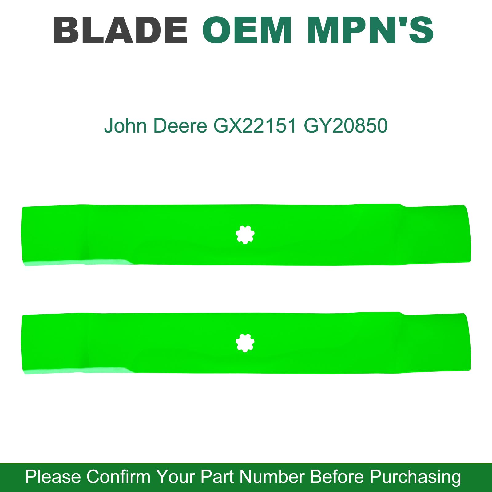 JSXDNWYJ 7-point star center hole detail for secure John Deere mounting