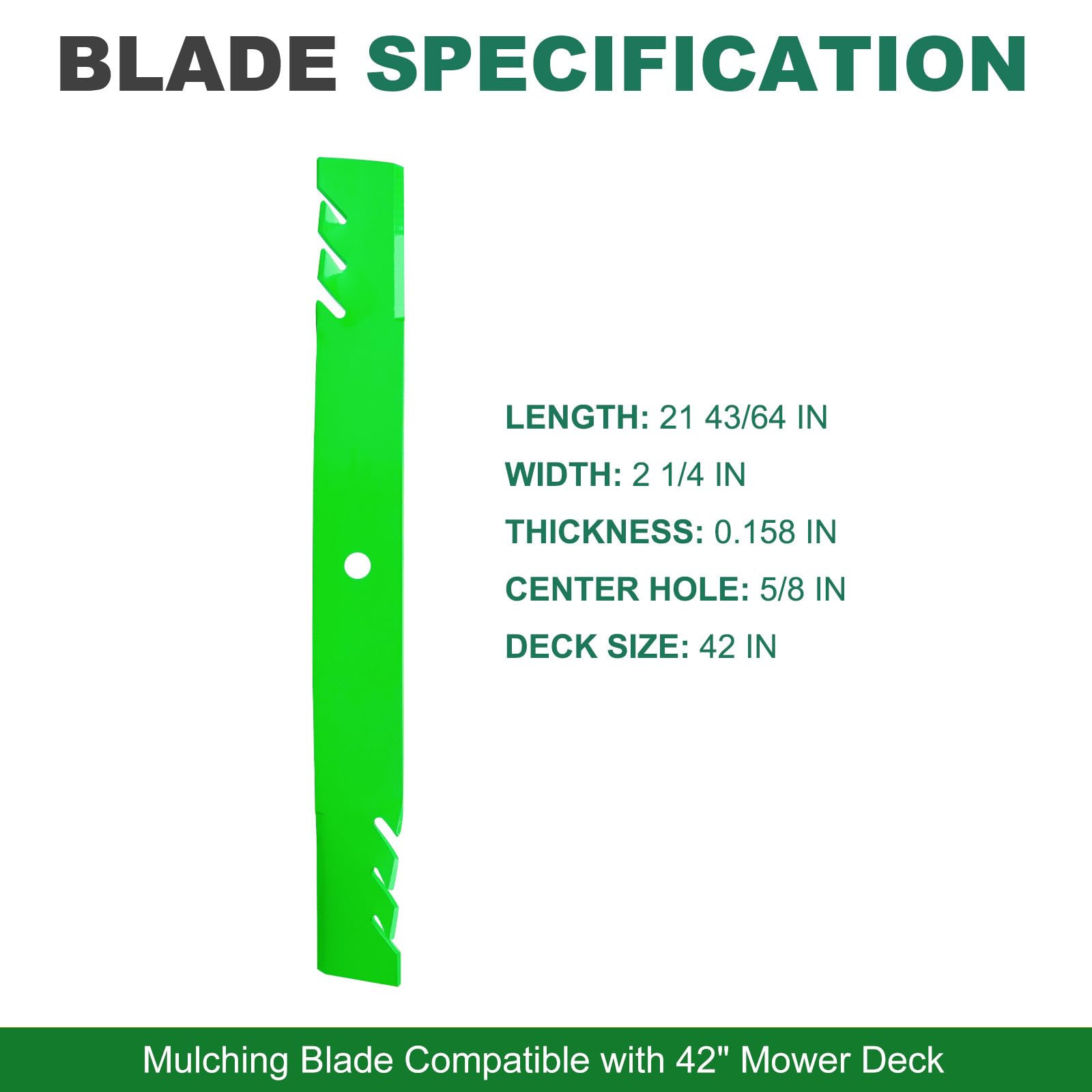 JSXDNWYJ close-up of sharpened cutting edge for cleaner, finer mulching