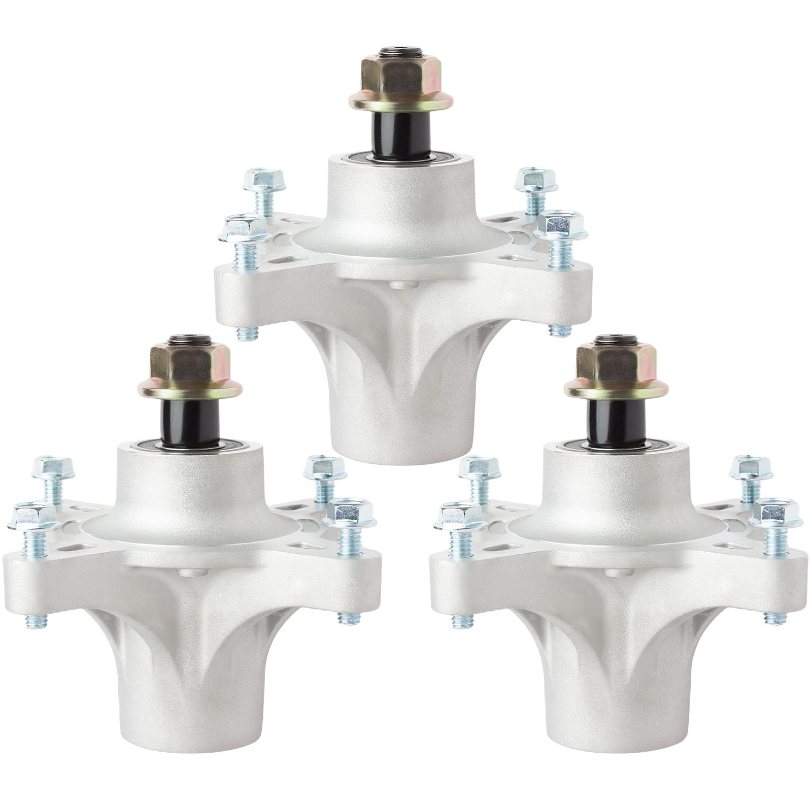 JSXDNWYJ front view of three spindle assemblies showing durable construction and fit
