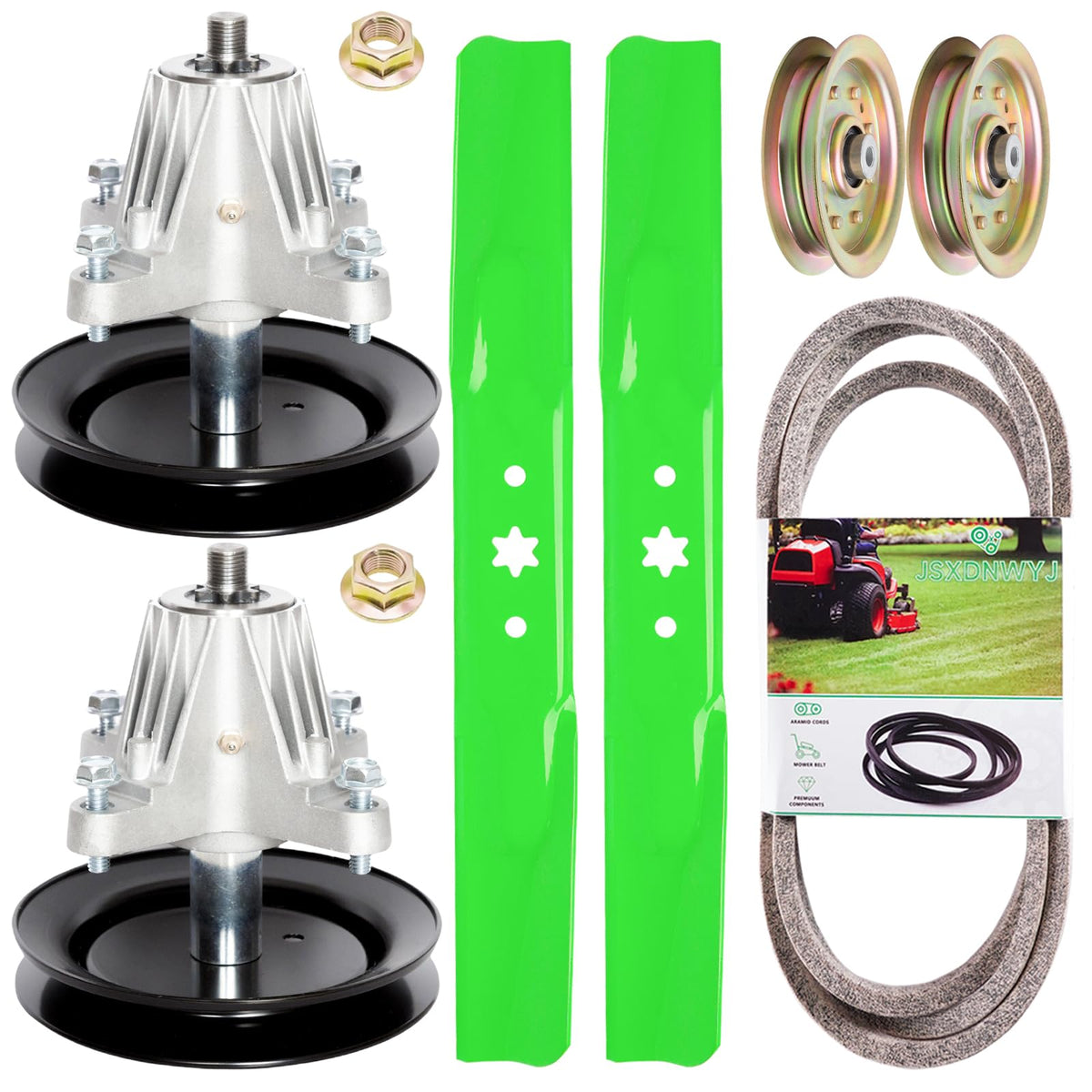 JSXDNWYJ front kit packaging showing included deck parts and compatibility benefits