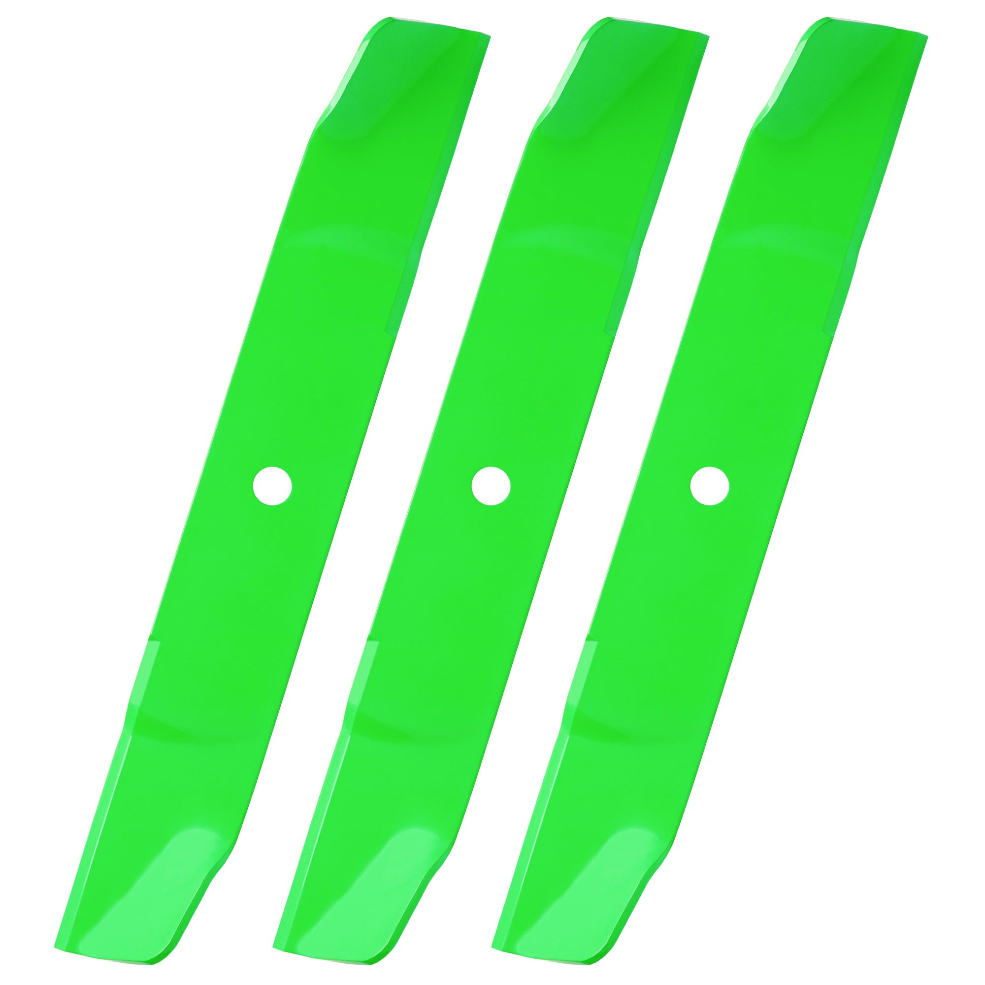 JSXDNWYJ front view of three 60-inch mulching blades showing compatibility and fit
