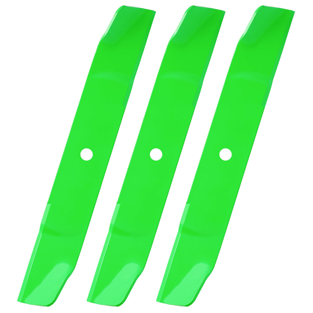 JSXDNWYJ front view of three 60-inch mulching blades showing compatibility and fit