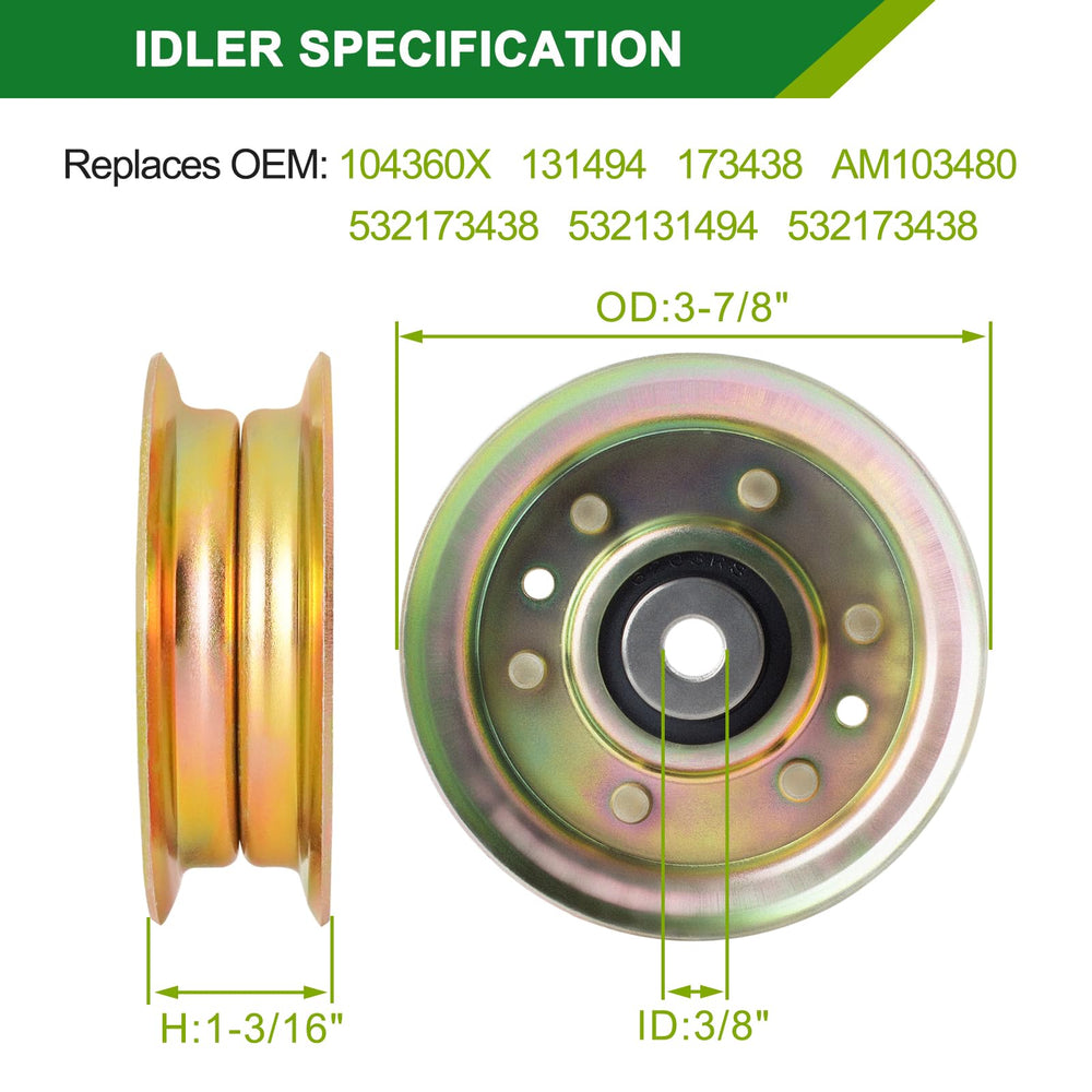 JSXDNWYJ idler bearing detail showing reinforced mount for improved tension control