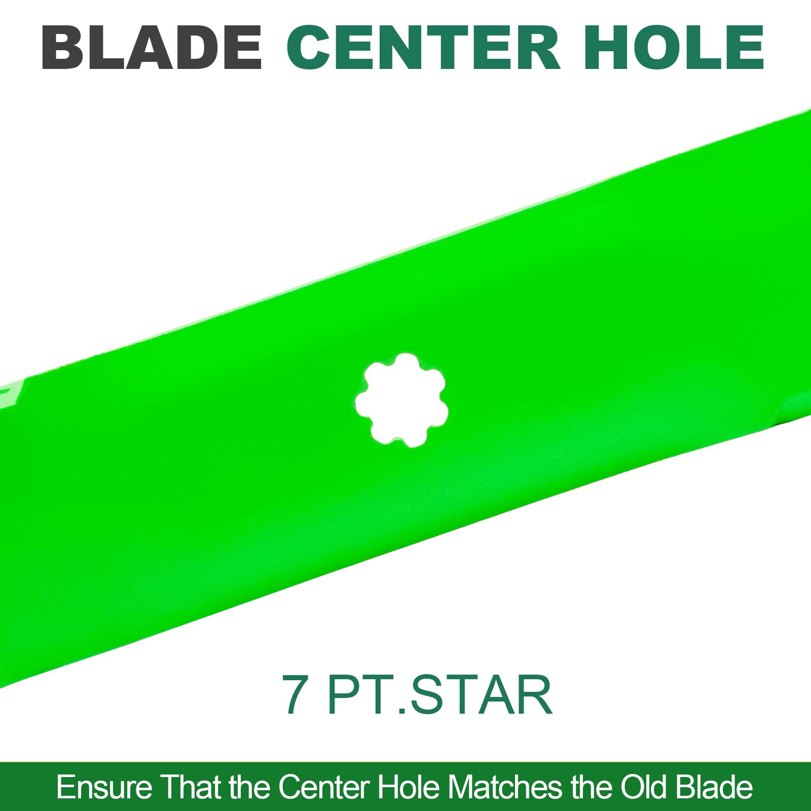 JSXDNWYJ blade installed on mower deck demonstrating proper fit and mowing action