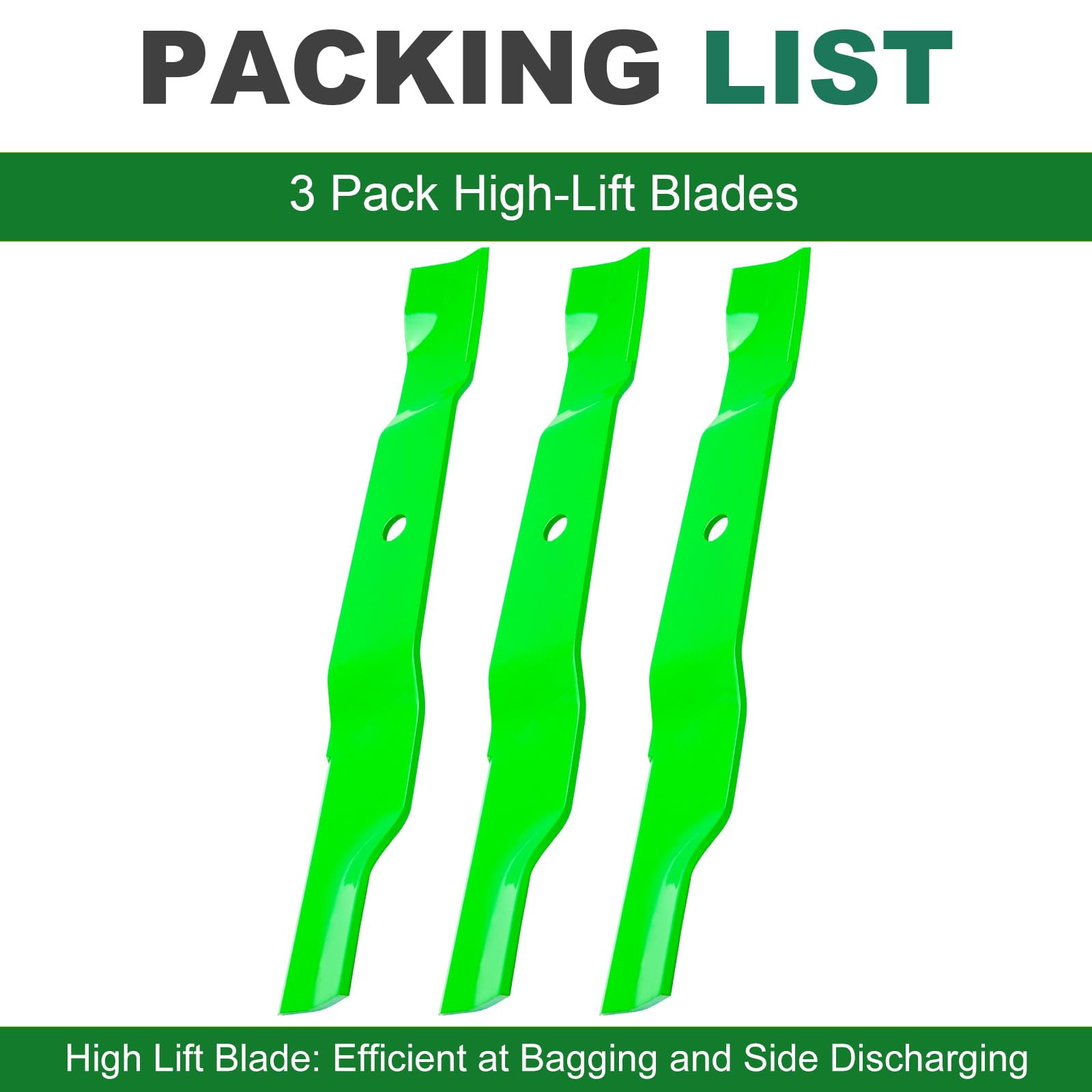 JSXDNWYJ labeled blade dimensions showing 18 inch length accuracy