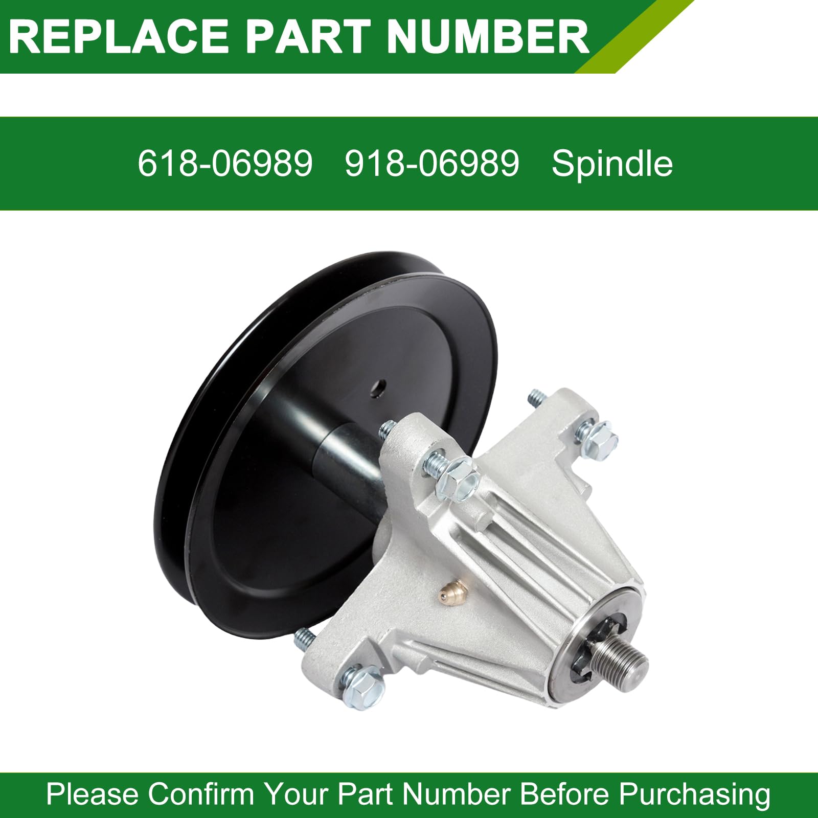 JSXDNWYJ spindle mounted on 46" mower deck demonstrating restored blade rotation