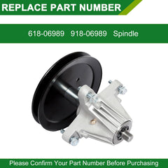 JSXDNWYJ spindle mounted on 46" mower deck demonstrating restored blade rotation