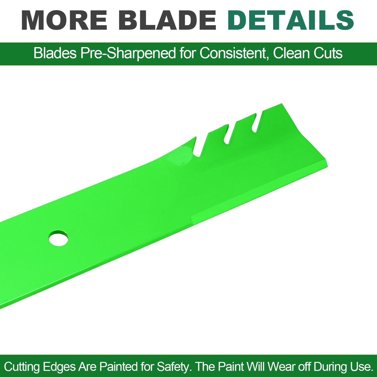 JSXDNWYJ blade mounted on Exmark Lazer Z deck illustrating compatibility