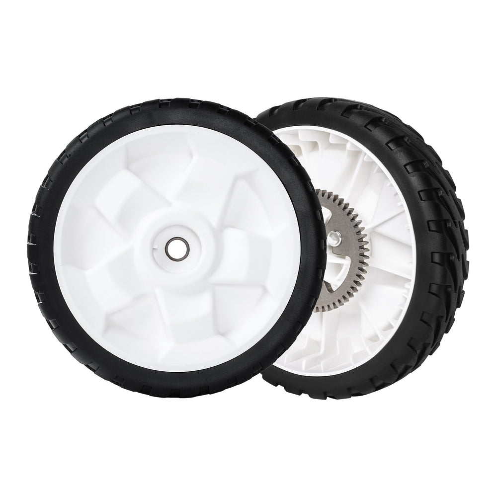 JSXDNWYJ front view of rear drive wheel showing fit and tread benefit