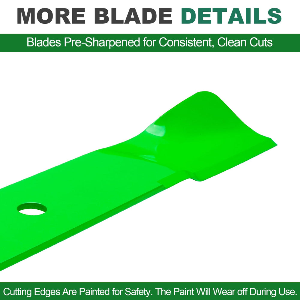 JSXDNWYJ blades beside ruler to show 21 inch length and precise sizing benefit