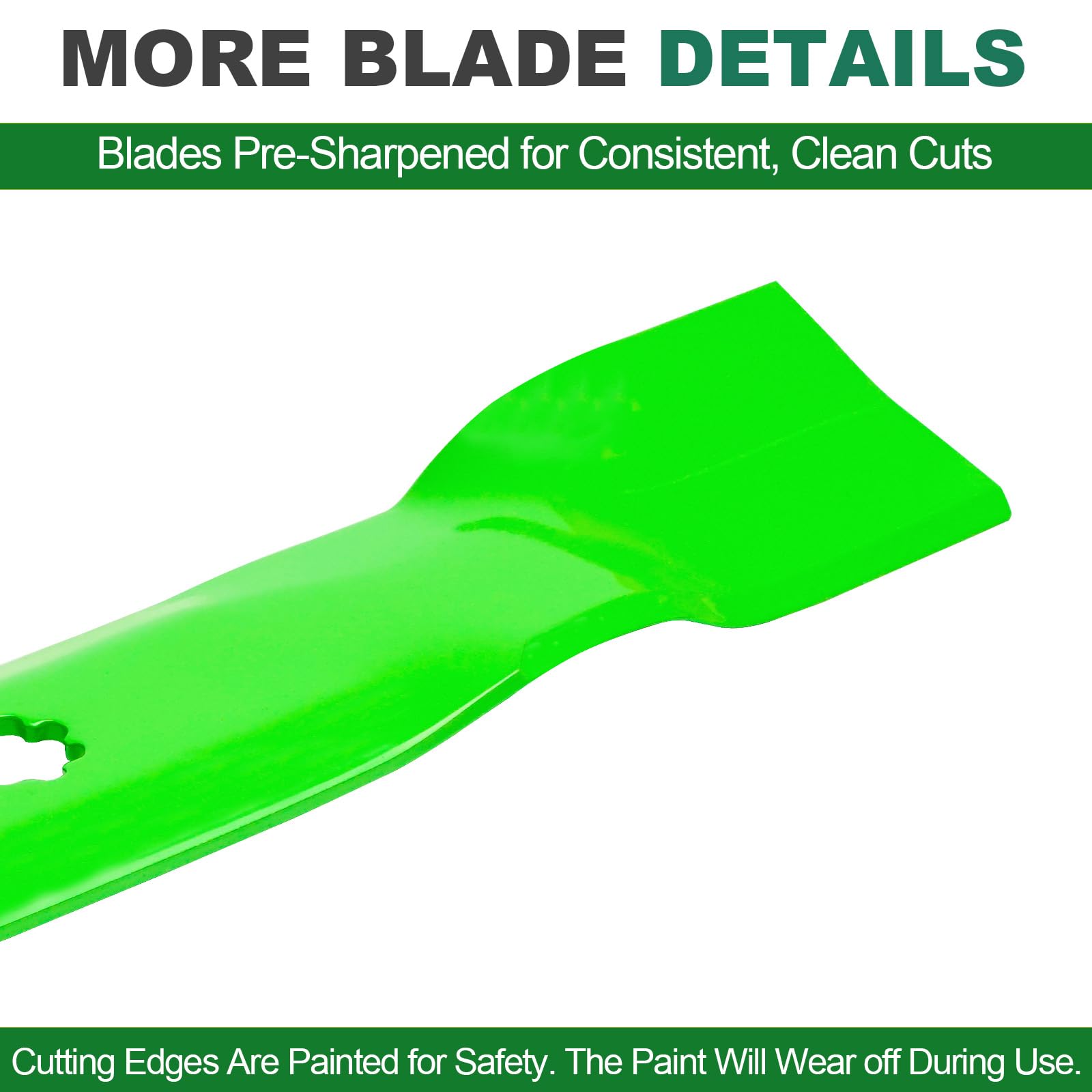JSXDNWYJ blade next to ruler showing 17-1/8 inch length for exact replacement