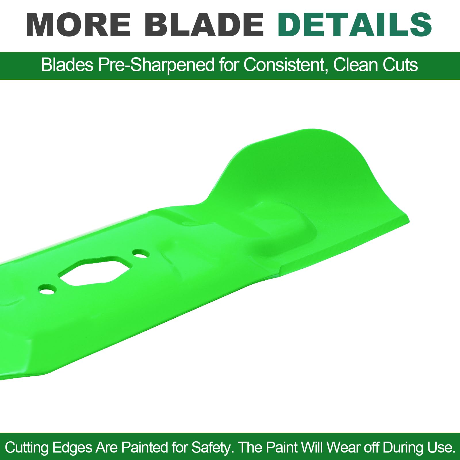 JSXDNWYJ blade next to ruler showing 17-1/4 inch length for correct sizing