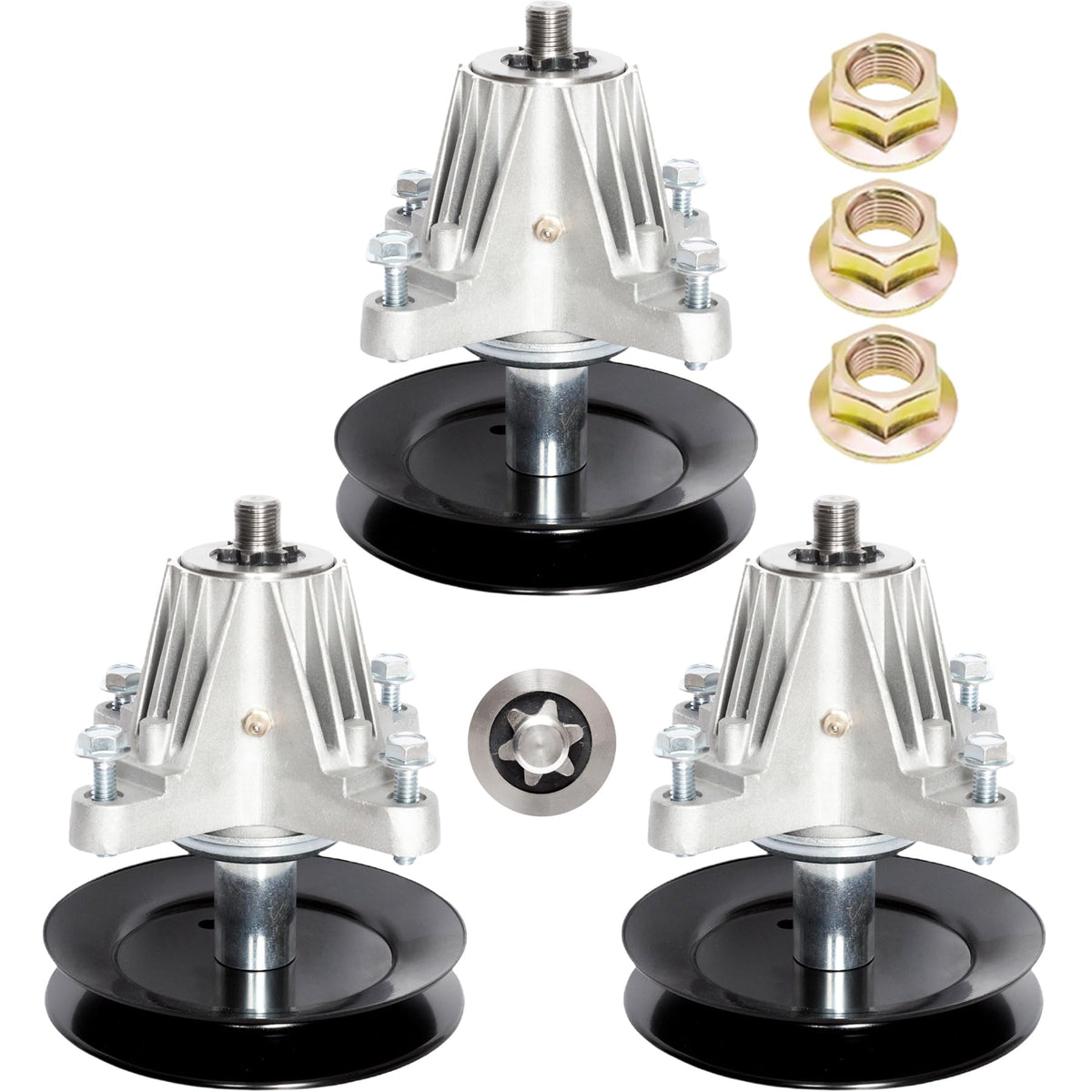 JSXDNWYJ front view spindle showing mounting points and durable finish for reliable fit