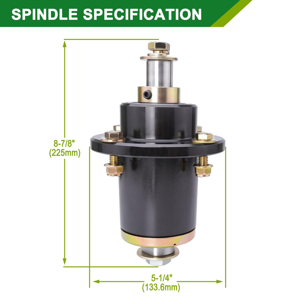JSXDNWYJ spindle side profile highlighting shaft length and flange, ensures correct blade spacing