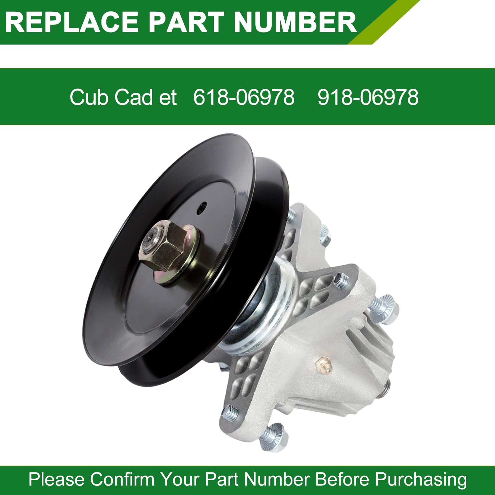 JSXDNWYJ top mounting face of spindle showing bolt pattern for exact OEM replacement