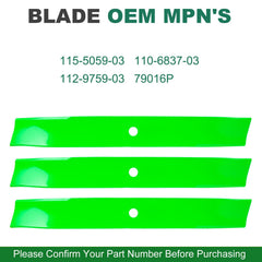 JSXDNWYJ blade mounted on mower deck illustrating direct fit benefit