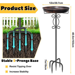 jsyonii five-prong base staked in soil for stable support against tipping