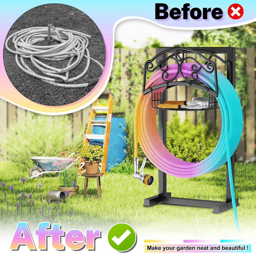 jsyonii hose holder placed on lawn demonstrating easy outdoor use