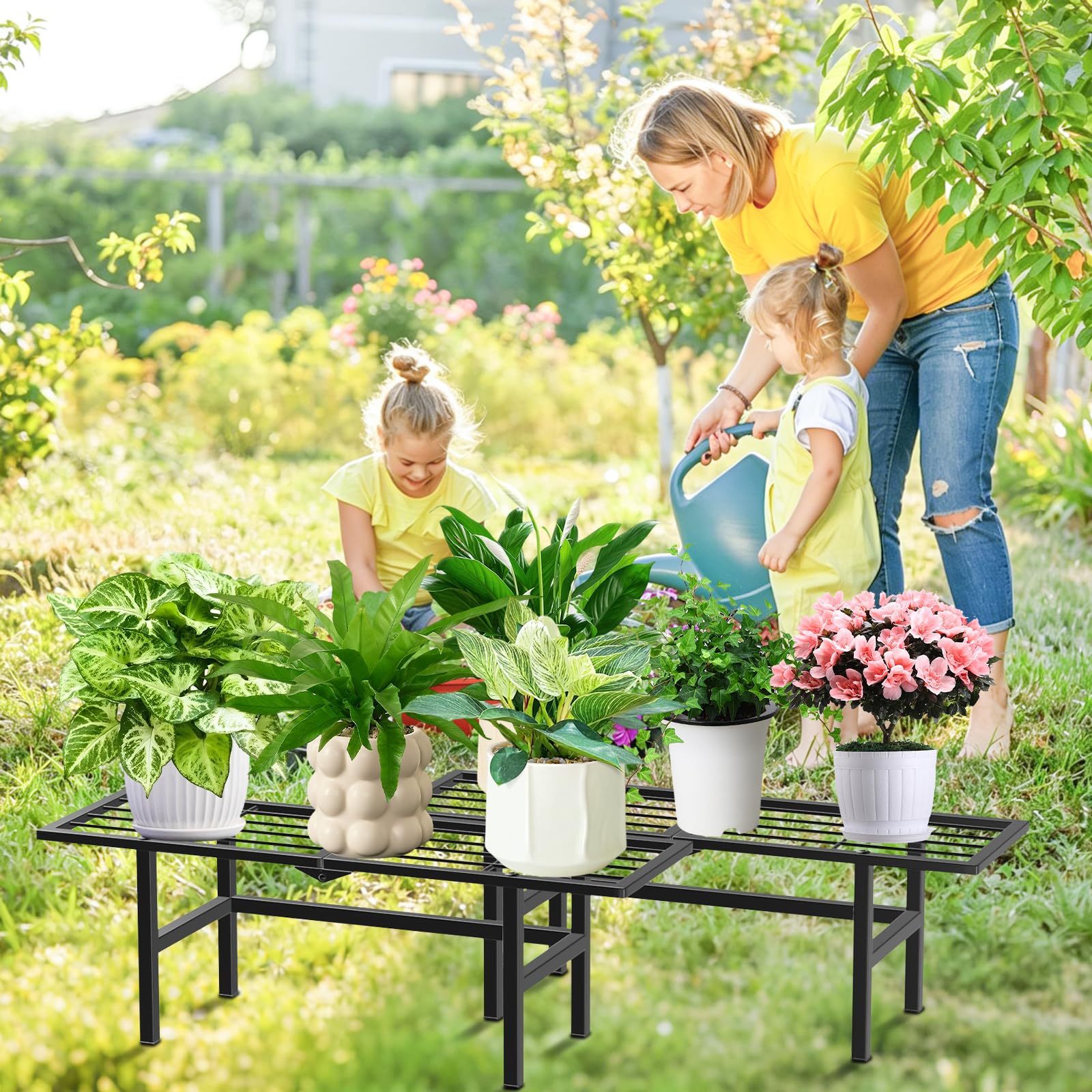 jsyonii standing with plants on balcony demonstrating space saving