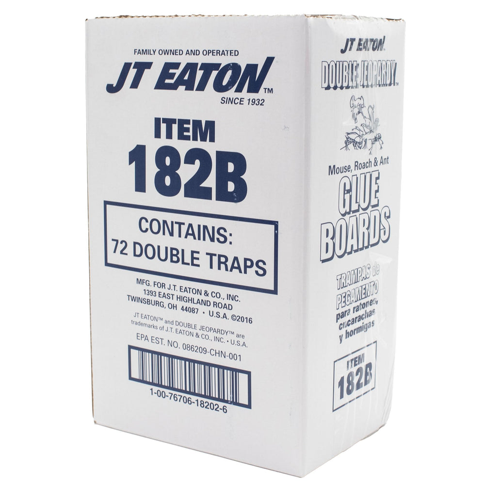 JT Eaton tray held in hand showing compact size and simple disposal