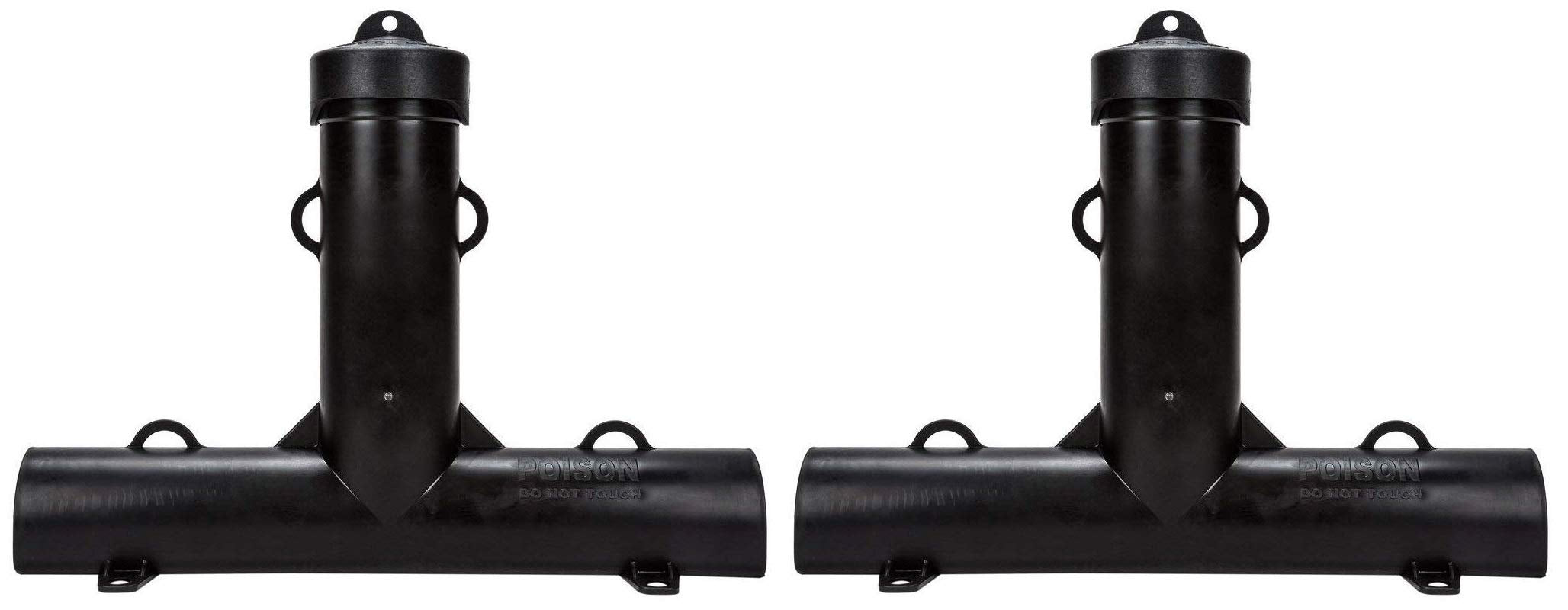JT Eaton front view of modern top loader bait station showing compact design and secure placement