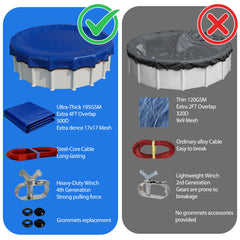 JTW top view of pool with cover in place, full-overlap debris protection