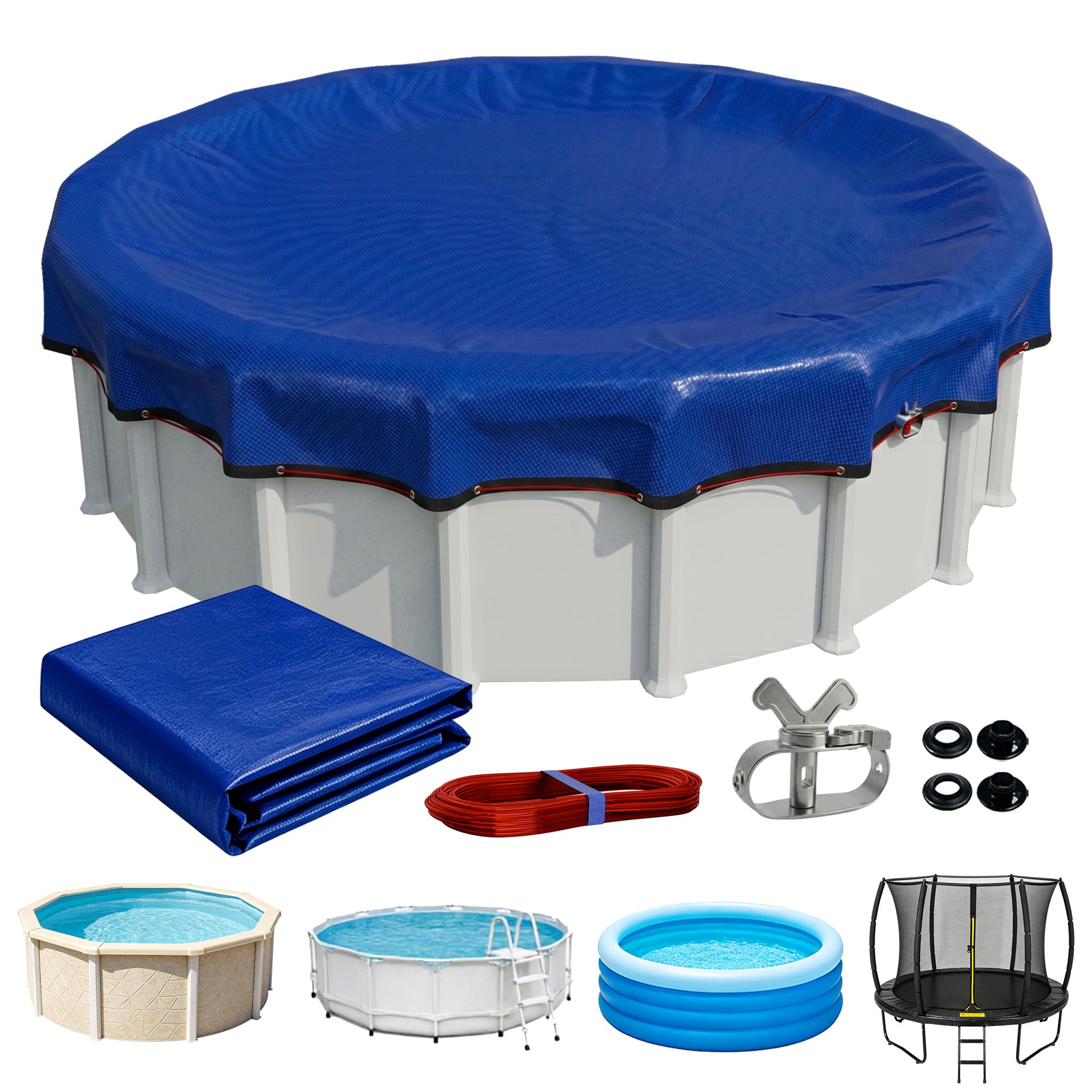 JTW front packaging showing 18ft cover and features, protective reliability