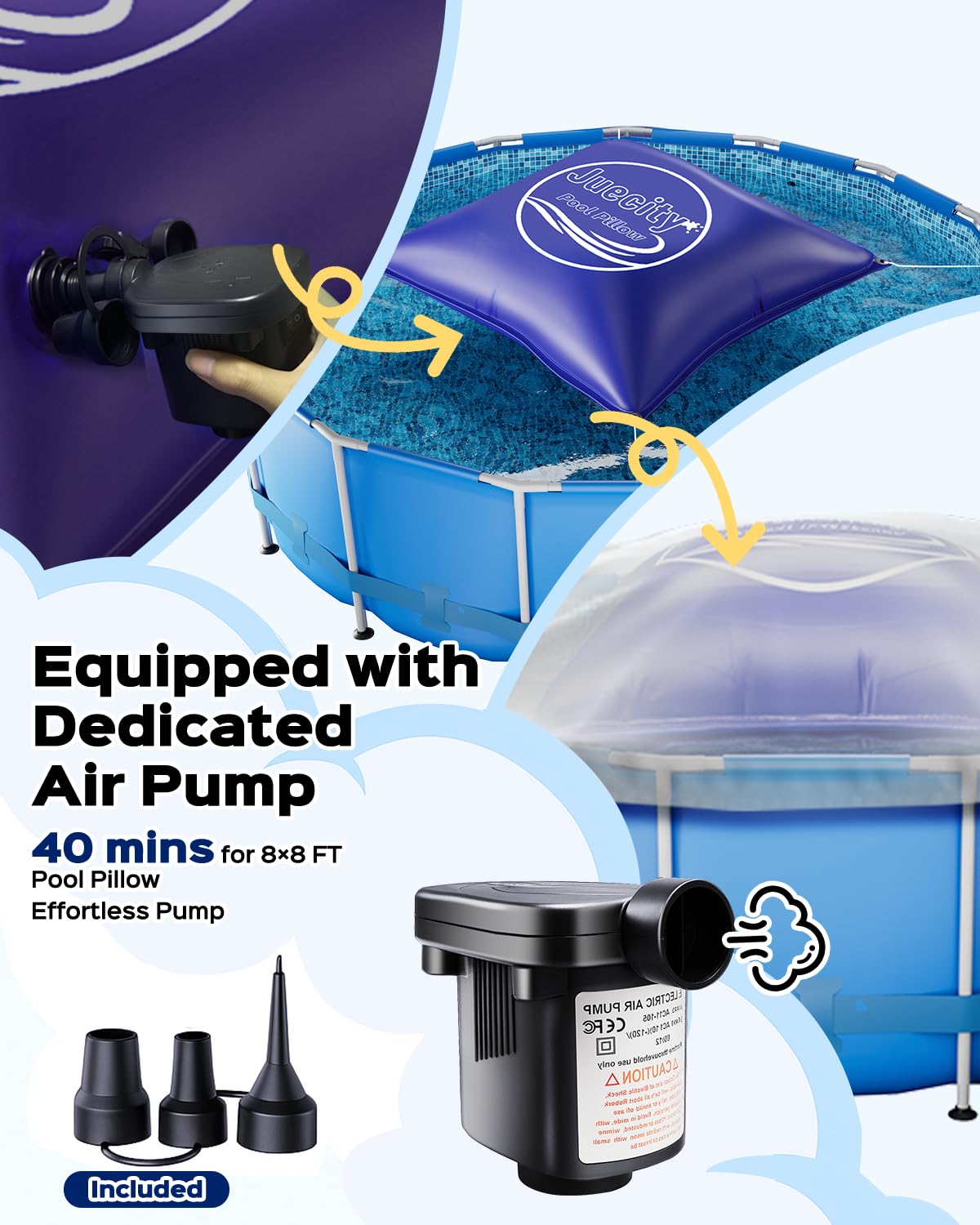 Juecity double Boston valve detail demonstrating fast inflate and airtight seal