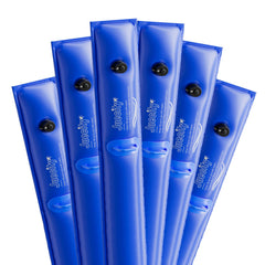 Juecity front view of six 8ft blue pool tubes showing pack and length benefit