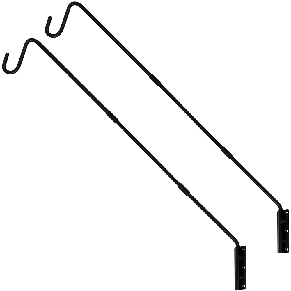 Juegoal front view of two wall-mounted hooks showing sleek finish and stability