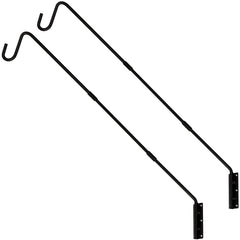 Juegoal front view of two wall-mounted hooks showing sleek finish and stability